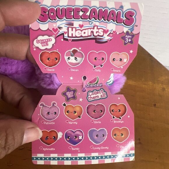 Squeezamals Scented Purple  Heart‎ Plush Valentines 2019 - Picture 4 of 10